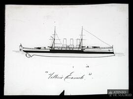 Dibujo del barco "Vittorio Emanuele"