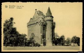 Tarjeta postal de vista exterior de la Puerta de Hal en Bruselas editada por Ernest Thill para Ne...