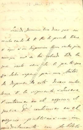 1861-04-16. Carta de Emilio Castelar a Jerónimo Amat