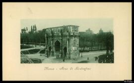 Tarjeta postal del arco de constantino de Roma editada por Brunner & C., Como e Zürich