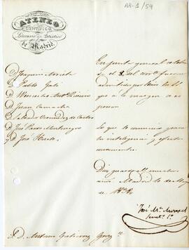 Correspondencia de movimiento de socios (1836-1863)