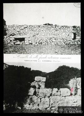Menorca. Muralla de Torrella Fuda, cerca de Ciudadela, y Muralla de San Agustín
