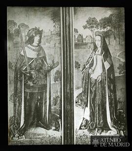 I. Bruselas. Museo d'Art Ancien. Van Laethem, Jacob: "Retablo con retrato de Felipe el Hermo...