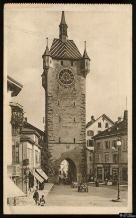 Tarjeta postal de vista exterior de la Stadtturm [ant. Bruggertor] en Baden-Baden editada por la ...