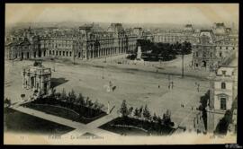 Tarjeta postal de vista panorámica del llamado nouveau Louvre, ampliación del Palais du Louvre pa...