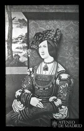 Retrato de una mujer sentada al lado de una ventana