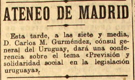 1931-06-26. Conferencia de Carlos M. Gurméndez. El Liberal (Madrid)