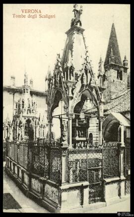 Tarjeta postal de los Arche scaligere, monumentos funerarios de la familia Scaligeri o Della Scal...