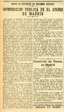1931-11-25. El debate sobre la reforma agraria y la intervención de Pascual Carrión. El Liberal (...