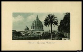 Tarjeta postal de vista panorámica de la Cúpula de Miguel Ángel de de la Basílica de San Pedro de...