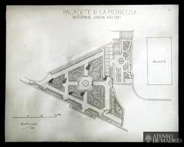 Reforma del jardín del Palacete de la Moncloa (1921). Dibujo de Winthuysen. Madrid