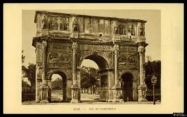 Tarjeta postal del Arco de Constantino de Roma editada por Braun & Cie. en París