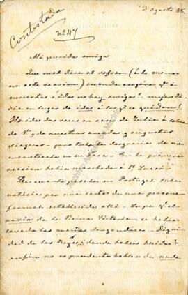 1868-08-03. Carta de Cecilia Böhl de Faber a Miguel Velarde