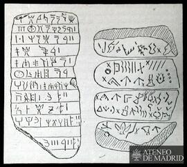 Piedras con inscripciones ¿Escritura ibérica?