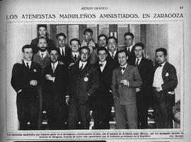 1931-04-29. Los ateneístas madrileños amnistiados, en Zaragoza. Mundo gráfico (Madrid)