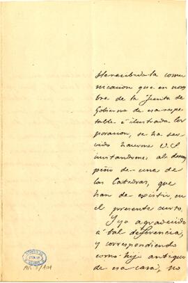 1863-11-02. Carta de Antonio Benavides