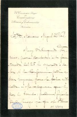 1904-01-28. Carta de Tomás Bretón