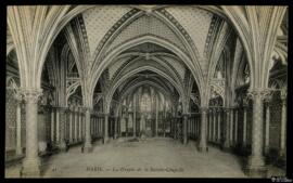 Tarjeta postal de vista interior de la Cripta de la Sainte-Chapelle de París editada por los Neur...