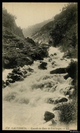 Tarjeta postal de la Cascada de Gave de Cambasque en los alrededores de Cauterets editada por Lév...