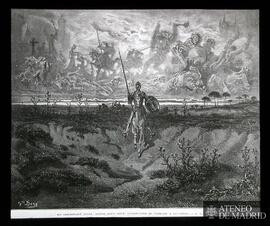 
Ilustración de "Don Quijote de la Mancha" por Gustave Doré: "En cheminant ainsi, ...