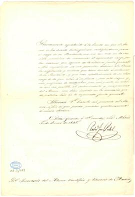 1845-01-05. Carta de Pedro José Pidal