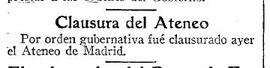 1930-12-16. Clausura del Ateneo de Madrid. ABC (Sevilla)
