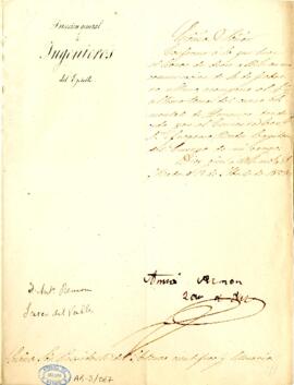 1853-04-15. Carta de Antonio Remón Zarco del Valle