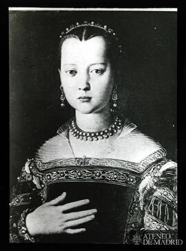 Florencia. Galleria degli Uffizi. Bronzino, Agnolo: "Retrato de María de Médicis". (1551)