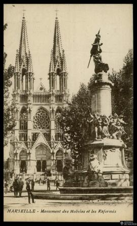 Tarjeta postal del Monument des Mobiles et les Réformés de Marsella