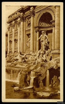 Tarjeta postal de la Fontana de Trevi de Roma editada por A. Scrocchi en Milán