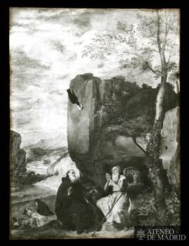 Madrid. Museo del Prado. Velázquez, Diego: "San Antonio Abad y San Pablo Ermitaño"