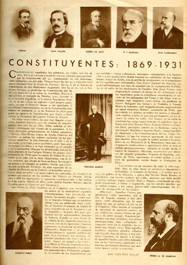 1931-07-03. Artículo sobre las Cortes Constituyentes de 1869. Nuevo mundo (Madrid)