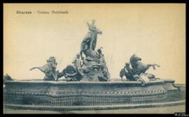 Tarjeta postal de la Fuente de Diana en la Plaza de Arquímedes de Siracusa  editada por Carmelo G...