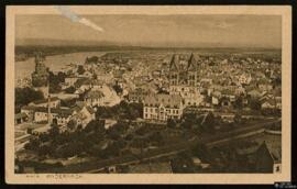 Tarjeta postal de vista panorámica de Andernach editada en Colonia por el Kupfertiefdruck-Verlag ...