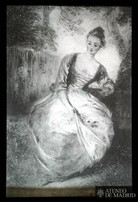 
Chantilly. Museo Condé. Watteau, Jean Antoine: "La amante inquieta"
