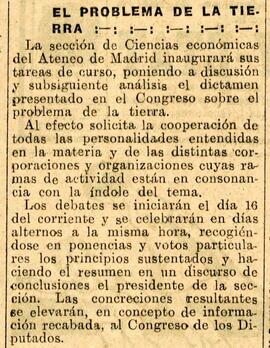 1931-11-13. Presentación de la discusión sobre la reforma agraria. El Liberal (Madrid)