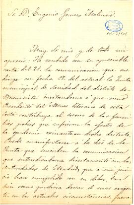 1865-10-21. Carta de José de Posada Herrera