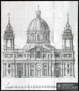 Placa fotográfica del proyecto del arquitecto Ventura Rodríguez para la Catedral-Basílica de Nues...