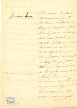 1852-10-10. Carta de Agustín Esteban Collantes