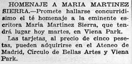 1931-07-07. Homenaje a María Martínez Sierra. Ahora (Madrid)
