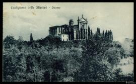 Tarjeta postal de vista panorámica del Duomo de Castiglione delle Stiviere editada por A. Pandini...