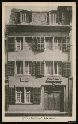 Tarjeta postal de la fachada de la Casa Natal de Beethoven o Beethoven's Geburtshaus en Bonn edit...