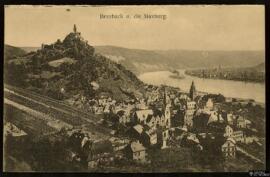 Tarjeta postal de vista panorámica de Braubach (Renania-Palatinado, Alemania)