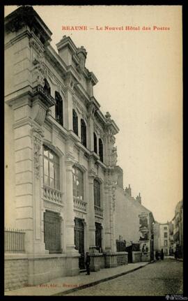 Tarjeta postal de vista exterior de la Nueva Casa de Correos o Nouvel Hôtel des Postes de Beaune ...