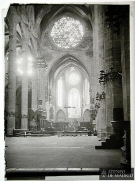 Interior de la Catedral de Palma de Mallorca.