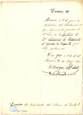 1862-05-09. Carta del marqués de Pidal