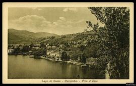 Tarjeta postal de vista panorámica de la Villa d’Este en Cernobbio junto al Lago di Como editada ...