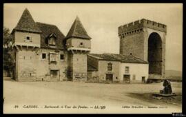 Tarjeta postal de vista exterior de las barbacanas y la Torre de los Ahorcados o Tour des Pendus ...