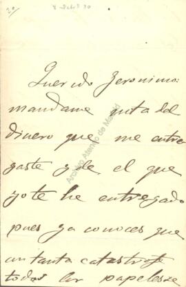 1870-02-08. Carta de Emilio Castelar a Jerónimo Amat
