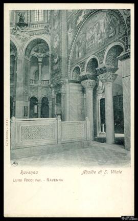 Tarjeta postal de vista interior del Ábside de la Iglesia de San Vital de Rávena editada por Alte...